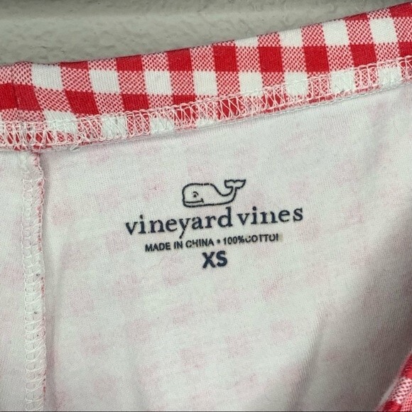 Vineyard Vines red plaid checkered cotton pajama pants women’s size XS - Picture 3 of 3